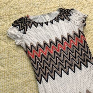 knit cap sleeve chevron dress PS